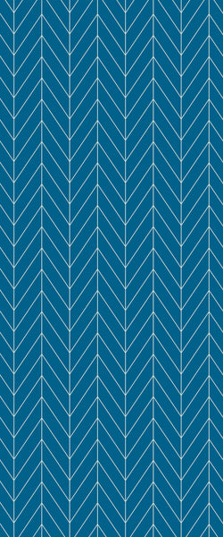Blue Chevron Acrylic Shower Wall Panel 2440mm x 1220mm (3mm Thick) - CladdTech