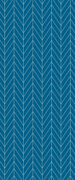 Blue Chevron Acrylic Shower Wall Panel 2440mm x 1220mm (3mm Thick) - CladdTech