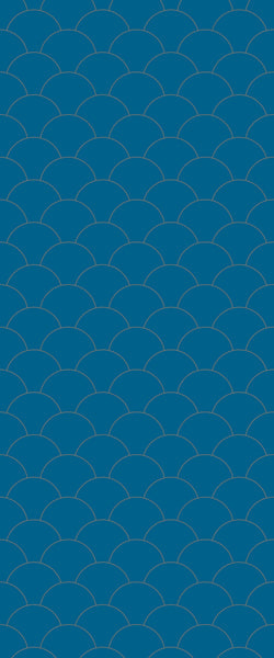 Blue Fishscales Acrylic Shower Wall Panel 2440mm x 1220mm (3mm Thick) - CladdTech