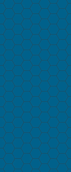 Blue Hexagons Acrylic Shower Wall Panel 2440mm x 1220mm (3mm Thick) - CladdTech