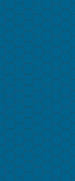 Blue Hexagons Acrylic Shower Wall Panel 2440mm x 1220mm (3mm Thick) - CladdTech