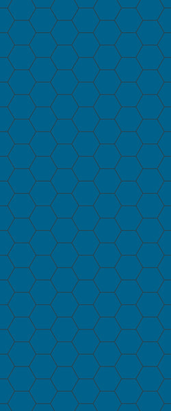 Blue Hexagons Acrylic Shower Wall Panel 2440mm x 1220mm (3mm Thick) - CladdTech