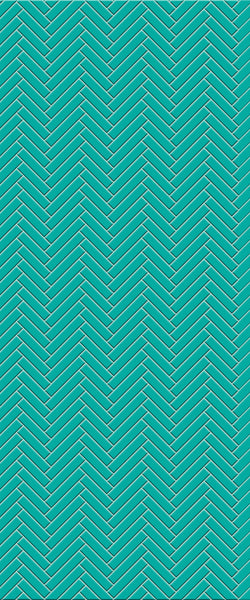 Blue Single Herringbone Tile Acrylic Shower Wall Panel 2440mm x 1220mm (3mm Thick) - CladdTech