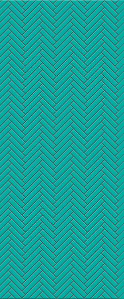 Blue Single Herringbone Tile Acrylic Shower Wall Panel 2440mm x 1220mm (3mm Thick) - CladdTech