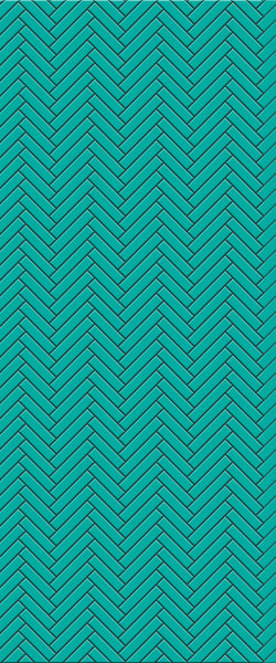 Blue Single Herringbone Tile Acrylic Shower Wall Panel 2440mm x 1220mm (3mm Thick) - CladdTech
