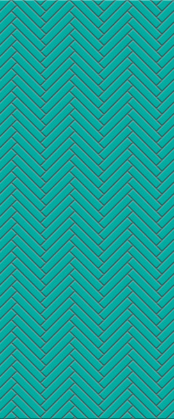 Blue Double Herringbone Tile Acrylic Shower Wall Panel 2440mm x 1220mm (3mm Thick) - CladdTech