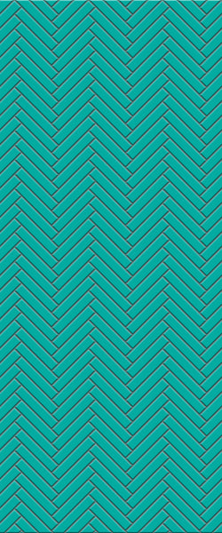 Blue Double Herringbone Tile Acrylic Shower Wall Panel 2440mm x 1220mm (3mm Thick) - CladdTech