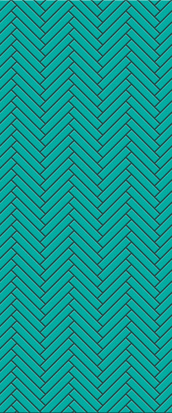 Blue Double Herringbone Tile Acrylic Shower Wall Panel 2440mm x 1220mm (3mm Thick) - CladdTech