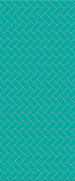 Blue Diagonal Herringbone Tile Acrylic Shower Wall Panel 2440mm x 1220mm (3mm Thick) - CladdTech