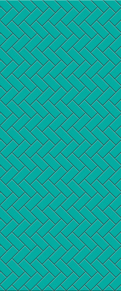 Blue Diagonal Herringbone Tile Acrylic Shower Wall Panel 2440mm x 1220mm (3mm Thick) - CladdTech