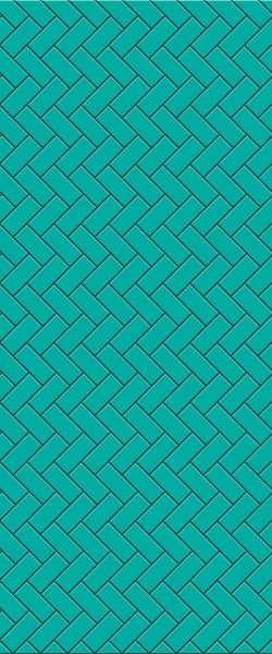 Blue Diagonal Herringbone Tile Acrylic Shower Wall Panel 2440mm x 1220mm (3mm Thick) - CladdTech