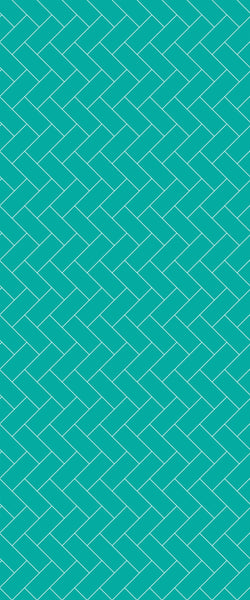 Blue Diagonal Herringbone Tile Acrylic Shower Wall Panel 2440mm x 1220mm (3mm Thick) - CladdTech