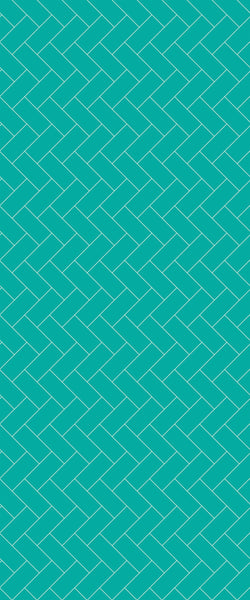 Blue Diagonal Herringbone Tile Acrylic Shower Wall Panel 2440mm x 1220mm (3mm Thick) - CladdTech