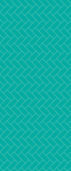 Blue Diagonal Herringbone Tile Acrylic Shower Wall Panel 2440mm x 1220mm (3mm Thick) - CladdTech