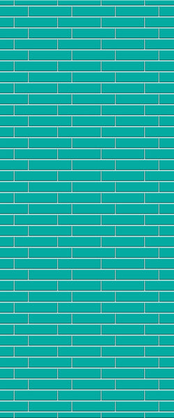 Blue Brickslips Acrylic Shower Wall Panel 2440mm x 1220mm (3mm Thick) - CladdTech