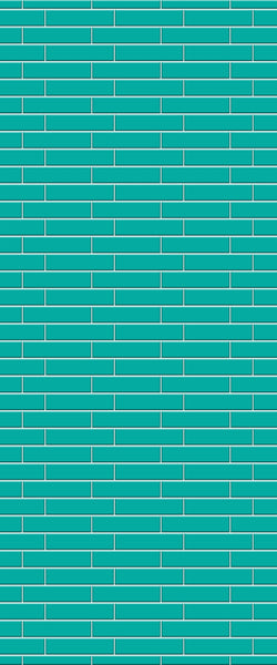 Blue Brickslips Acrylic Shower Wall Panel 2440mm x 1220mm (3mm Thick) - CladdTech