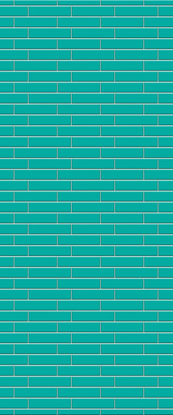 Blue Brickslips Acrylic Shower Wall Panel 2440mm x 1220mm (3mm Thick) - CladdTech