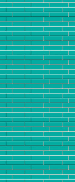 Blue Brickslips Acrylic Shower Wall Panel 2440mm x 1220mm (3mm Thick) - CladdTech