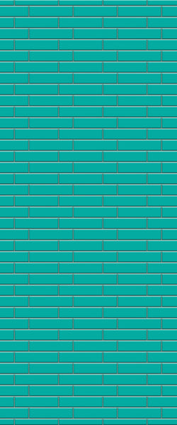 Blue Brickslips Acrylic Shower Wall Panel 2440mm x 1220mm (3mm Thick) - CladdTech