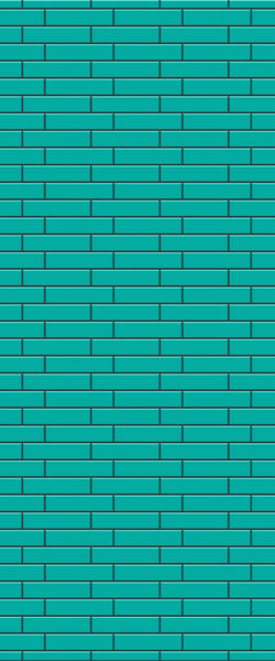 Blue Brickslips Acrylic Shower Wall Panel 2440mm x 1220mm (3mm Thick) - CladdTech