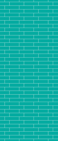 Blue Brickslips Acrylic Shower Wall Panel 2440mm x 1220mm (3mm Thick) - CladdTech