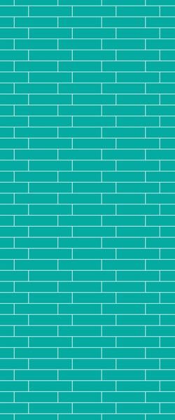 Blue Brickslips Acrylic Shower Wall Panel 2440mm x 1220mm (3mm Thick) - CladdTech