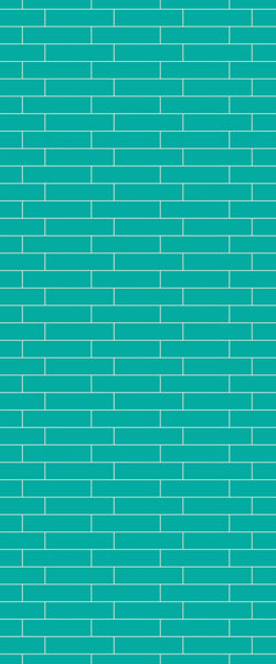 Blue Brickslips Acrylic Shower Wall Panel 2440mm x 1220mm (3mm Thick) - CladdTech