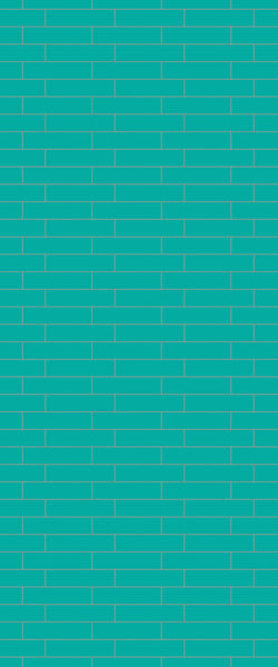 Blue Brickslips Acrylic Shower Wall Panel 2440mm x 1220mm (3mm Thick) - CladdTech