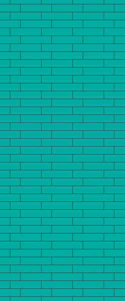Blue Brickslips Acrylic Shower Wall Panel 2440mm x 1220mm (3mm Thick) - CladdTech