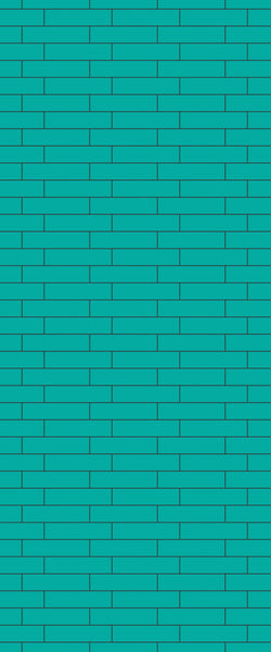 Blue Brickslips Acrylic Shower Wall Panel 2440mm x 1220mm (3mm Thick) - CladdTech