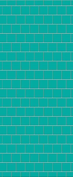 Blue Large Squares Acrylic Shower Wall Panel 2440mm x 1220mm (3mm Thick) - CladdTech