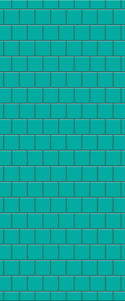 Blue Large Squares Acrylic Shower Wall Panel 2440mm x 1220mm (3mm Thick) - CladdTech