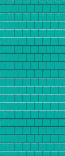 Blue Large Squares Acrylic Shower Wall Panel 2440mm x 1220mm (3mm Thick) - CladdTech