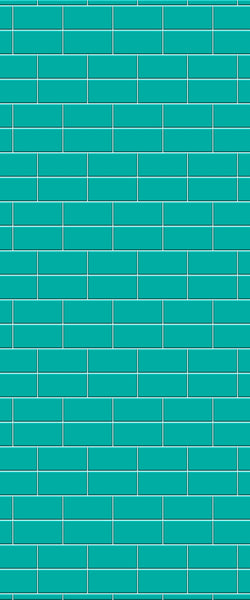 Blue Brickbond Acrylic Shower Wall Panel 2440mm x 1220mm (3mm Thick) - CladdTech