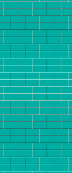 Blue Brickbond Acrylic Shower Wall Panel 2440mm x 1220mm (3mm Thick) - CladdTech