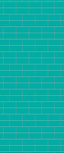 Blue Brickbond Acrylic Shower Wall Panel 2440mm x 1220mm (3mm Thick) - CladdTech