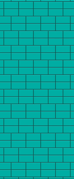 Blue Brickbond Acrylic Shower Wall Panel 2440mm x 1220mm (3mm Thick) - CladdTech