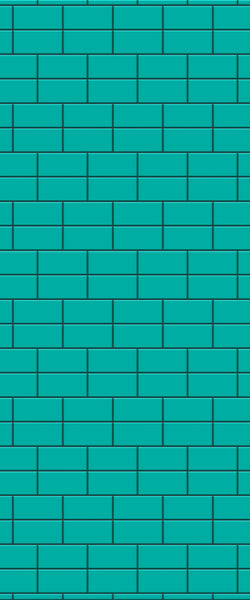 Blue Brickbond Acrylic Shower Wall Panel 2440mm x 1220mm (3mm Thick) - CladdTech