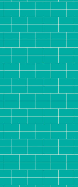 Blue Brickbond Acrylic Shower Wall Panel 2440mm x 1220mm (3mm Thick) - CladdTech