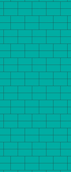 Blue Brickbond Acrylic Shower Wall Panel 2440mm x 1220mm (3mm Thick) - CladdTech