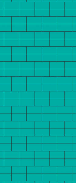 Blue Brickbond Acrylic Shower Wall Panel 2440mm x 1220mm (3mm Thick) - CladdTech