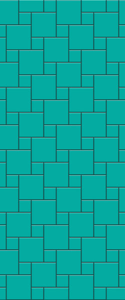Blue Pin Wheel Tile Acrylic Shower Wall Panel 2440mm x 1220mm (3mm Thick) - CladdTech