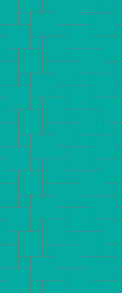 Blue Pin Wheel Tile Acrylic Shower Wall Panel 2440mm x 1220mm (3mm Thick) - CladdTech