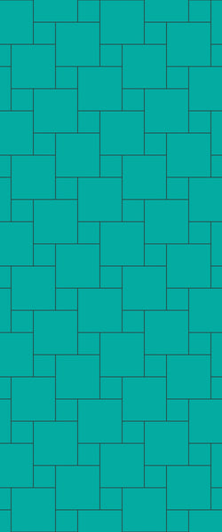 Blue Pin Wheel Tile Acrylic Shower Wall Panel 2440mm x 1220mm (3mm Thick) - CladdTech