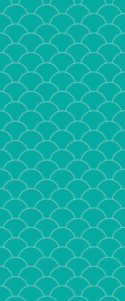 Blue Fishscales Acrylic Shower Wall Panel 2440mm x 1220mm (3mm Thick) - CladdTech