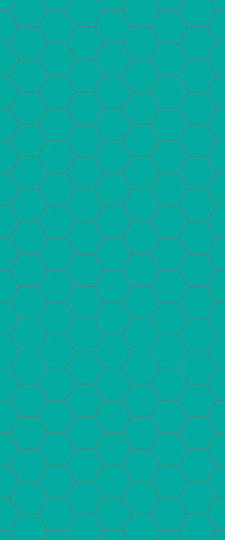 Blue Hexagons Acrylic Shower Wall Panel 2440mm x 1220mm (3mm Thick) - CladdTech