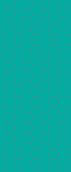 Blue Hexagons Acrylic Shower Wall Panel 2440mm x 1220mm (3mm Thick) - CladdTech