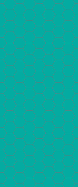 Blue Hexagons Acrylic Shower Wall Panel 2440mm x 1220mm (3mm Thick) - CladdTech