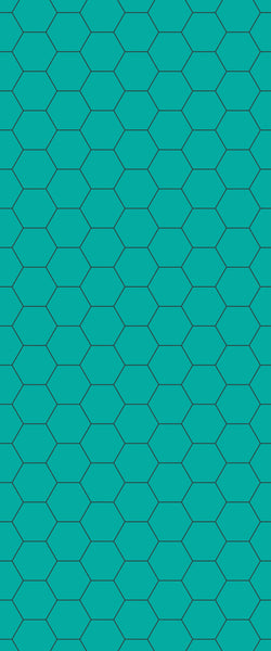 Blue Hexagons Acrylic Shower Wall Panel 2440mm x 1220mm (3mm Thick) - CladdTech