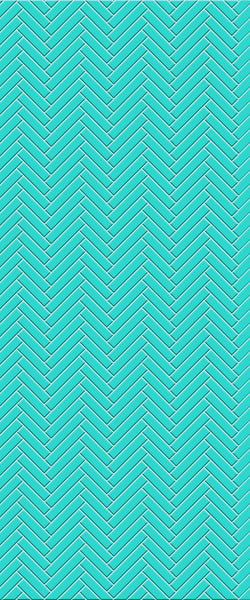 Blue Single Herringbone Tile Acrylic Shower Wall Panel 2440mm x 1220mm (3mm Thick) - CladdTech